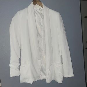 Mural white boyfriend blazer